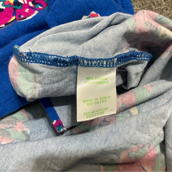 Lilly Pulitzer Dress Womens Size M Beckett Floral Midi Blue Shirt - Picture 12 of 12